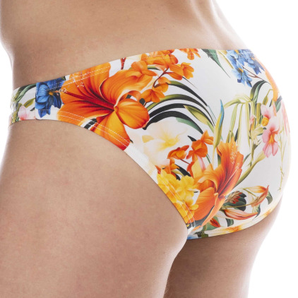 Slip de Bain Bikini Tropical Summer Blanc SKU