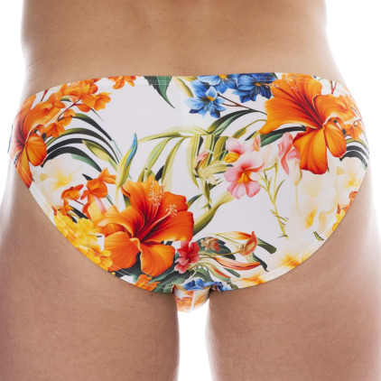 Slip de Bain Bikini Tropical Summer Blanc SKU