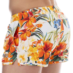 Short de Bain Tropical Summer Blanc SKU