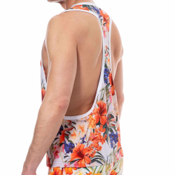 Débardeur Tropical Summer Blanc SKU