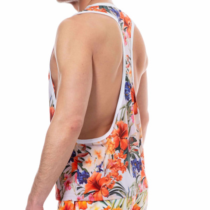 Débardeur Tropical Summer Blanc SKU