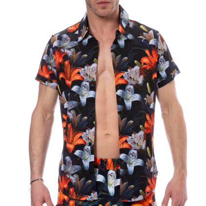 Chemise Tropical Summer Noire SKU