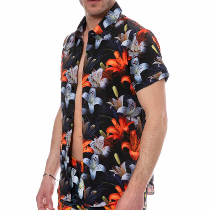 Chemise Tropical Summer Noire SKU