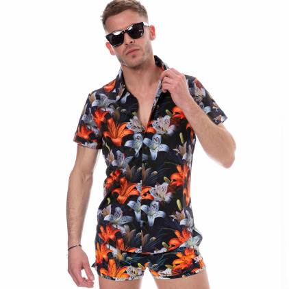 Chemise Tropical Summer Noire SKU