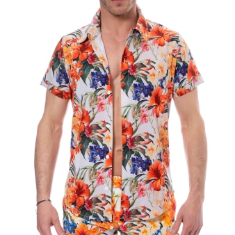 Chemise Tropical Summer Blanche SKU