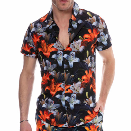 Chemise Tropical Summer Noire SKU