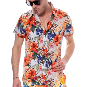Chemise Tropical Summer Blanche SKU