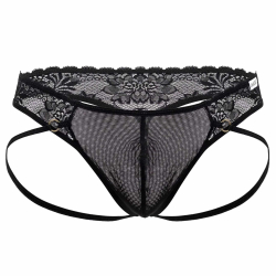 String Jock Dentelle Noir CandyMan