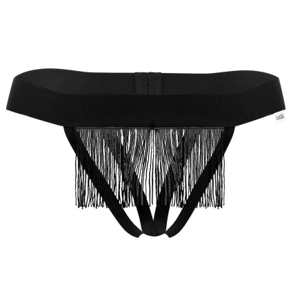 String V à Franges Noir CandyMan