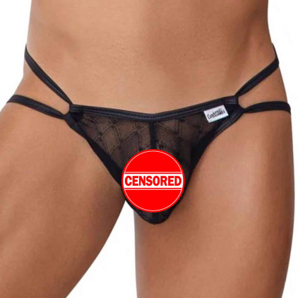 String Jock Mesh Noir CandyMan
