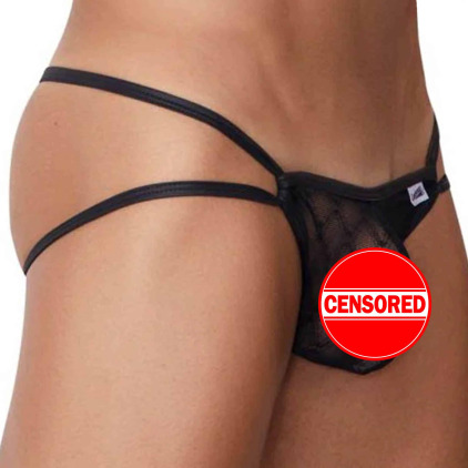 String Jock Mesh Noir CandyMan