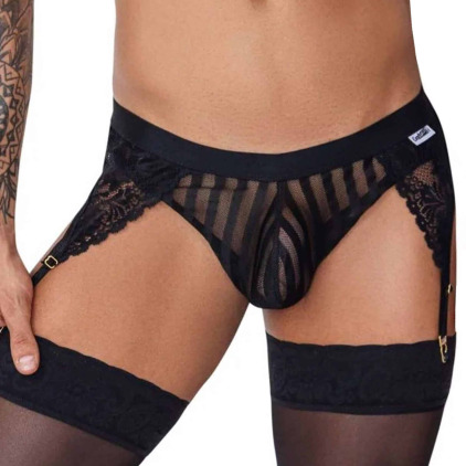 String Jarretière Dentelle Noir CandyMan