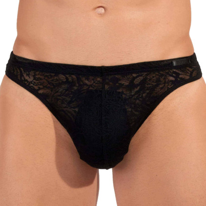 String Temptation Free Cut Lace Noir HOM