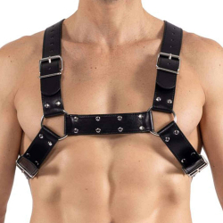 Harnais H Simili Cuir Noir Lookme