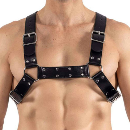 Harnais H Simili Cuir Noir Lookme