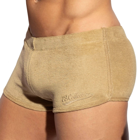 ES Collection Terry Cotton Shorts - Camel