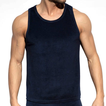 Débardeur Coton Eponge Bleu Marine ES Collection