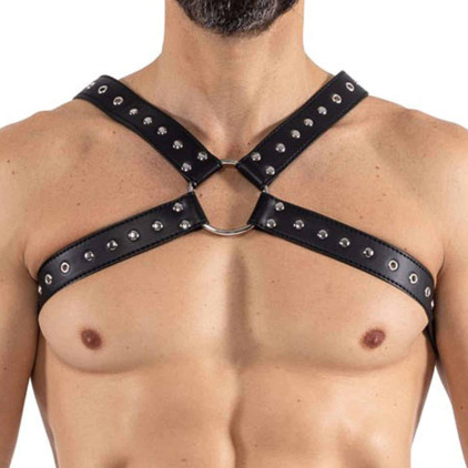 Harnais X Simili Cuir Noir Lookme