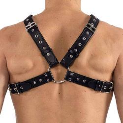 Harnais X Simili Cuir Noir Lookme