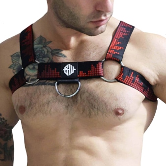 Harnais Bulldog Equalizer Noir - Rouge Breedwell