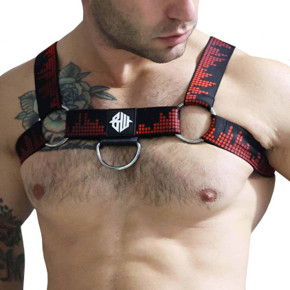 Harnais Bulldog Equalizer Noir - Rouge Breedwell