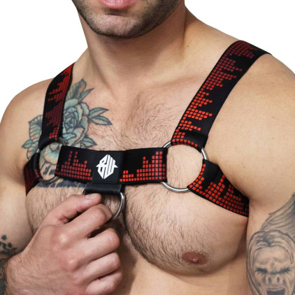 Harnais Bulldog Equalizer Noir - Rouge Breedwell
