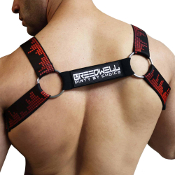 Harnais Bulldog Equalizer Noir - Rouge Breedwell