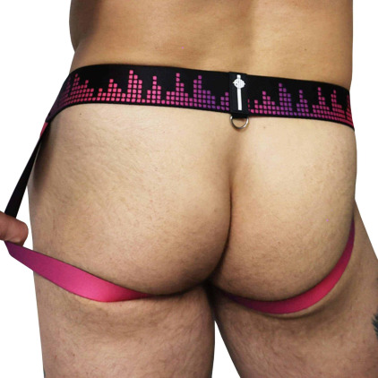 Jock Strap Equalizer Noir - Rose Fluo Breedwell