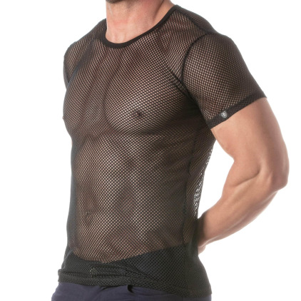 T-Shirt Circuit Mesh Noir TOF Paris