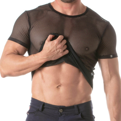 T-Shirt Circuit Mesh Noir TOF Paris