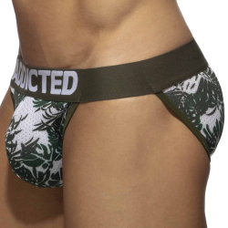 Lot de 2 Slips Tangas Mesh Tropicana Bleu - Kaki Addicted