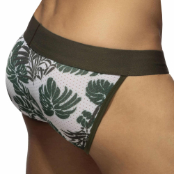 Lot de 2 Slips Tangas Mesh Tropicana Bleu - Kaki Addicted