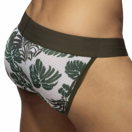 Addicted 2-Pack Tropicana Mesh Tanga Briefs - Blue - Khaki