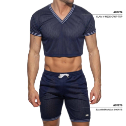 Short Slam Mesh Bleu Marine Addicted
