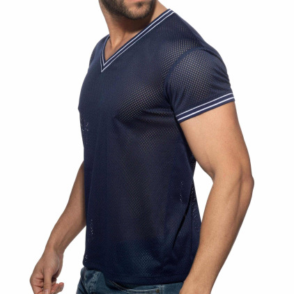 T-Shirt Slam Mesh Bleu Marine Addicted