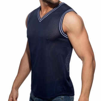 Débardeur Slam Mesh Bleu Marine Addicted