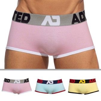 Lot de 3 Boxers Seamless Rose - Bleu - Jaune Addicted