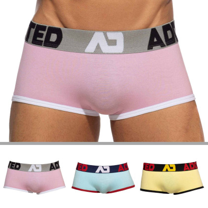 Lot de 3 Boxers Seamless Rose - Bleu - Jaune Addicted