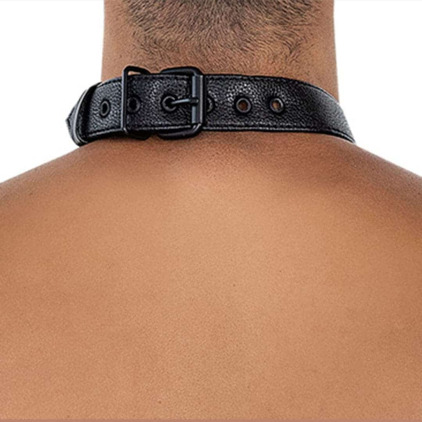Collier-Harnais C-Ring BL4CK Noir CUT4MEN
