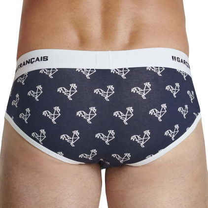 Slip Origami Coq Bleu Marine - Blanc Garçon Français