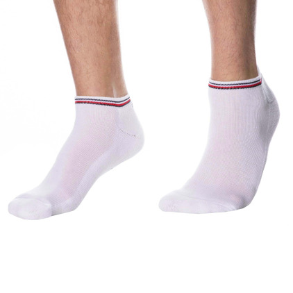 Lot de 2 Paires de Socquettes Sneaker Iconic Blanches Tommy Hilfiger