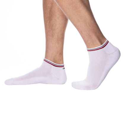 Lot de 2 Paires de Socquettes Sneaker Iconic Blanches Tommy Hilfiger