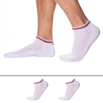 Lot de 2 Paires de Socquettes Sneaker Iconic Blanches Tommy Hilfiger