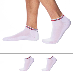 Lot de 2 Paires de Socquettes Sneaker Iconic Blanches Tommy Hilfiger