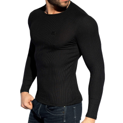 T-Shirt Manches Longues Recycled Rib Noir ES Collection