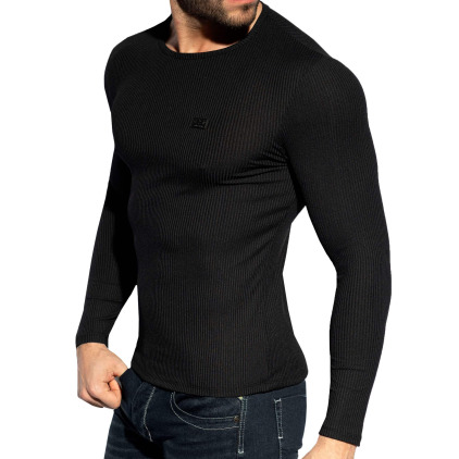 T-Shirt Manches Longues Recycled Rib Noir ES Collection