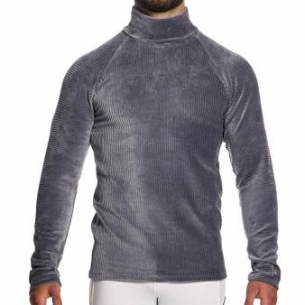 T-Shirt Col Roulé Corduroy Gris Modus Vivendi