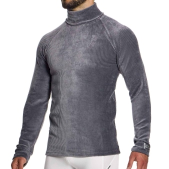 T-Shirt Col Roulé Corduroy Gris Modus Vivendi