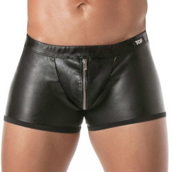 Boxer Kinky Zippé Push Up Noir TOF Paris