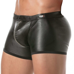 Boxer Kinky Zippé Push Up Noir TOF Paris